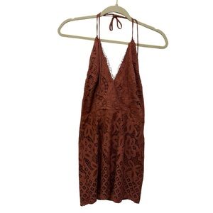 Speechless Lace Formal Dress in Burgundy